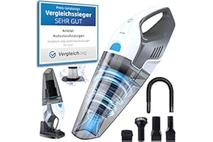 ‎ANKTEL Anktel Handstaubsauger Testsieger 14,8V 8800mAh mit Ladestation -PowerClean2300- Handstaubsauger Akku Kabellos Nass&Trocken mit Waschbar HEPA-Filter Handsauger Beutellos Staubsauger per Auto, Haus