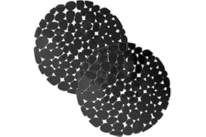 Echehi Paquete de 2 Protector Fregadero, 29 x 29 cm Protector Fregadero Cocina de Corte DIY, Alfombrilla Fregadero Cocina de Drenaje Rápido para Platos, Cristalería, Verduras. Negro