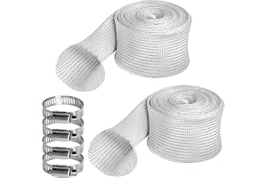2 m avgasslang av glasfiber, isoleringsslang 2,5 cm innerdiameter, avgasub för generator, glasfiberhylsa för diesel luftvärma