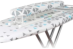 SimplySmooth Składana deska do prasowania bardzo długa ze stabilną blokadą – podwieszana podpórka do prasowania koszul i bluzek – deska do prasowania rękawów z wysokiej jakości poszewką – deska na