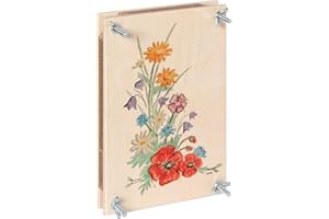 Bartl 111371 Blumenpresse aus Holz 24 cm x 16 cm bunt Top Qualität. Made in Germany.