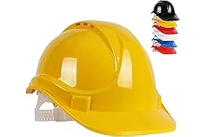 Blackrock Yellow Hard Hat, Safety Helmet, For Construction, Mens Womens Unisex, Work Hats, Builder, One Size Adjustable Head Strap, HDPE Protection, UK/EU 2016/425 EN937:2012+A1:2012
