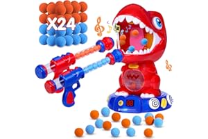 NATTHSWE Bewegliches Dinosaurier Schießspielzeug Schießspiele für Kinder 5 6 7 8 9 +Jahre Jungen Mädchen mit Sprühfunktion Outdoor Score Rekord Garten Spielzeug