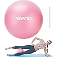 jjshund 25cm Pilates Ball, 9,8 Inch Small Exercise Mini Yoga Gym Ball for Home Gym Pilates, Yoga, Balance, Core Training, Stability, Stretching with Inflation Straw