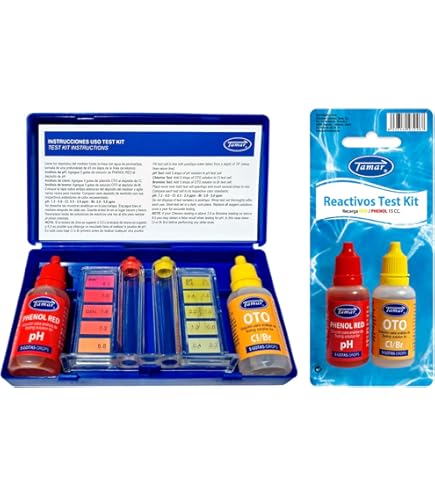Kit De Test Piscine NEPTUNIO - Analyse PH Et Chlore Facile - Pour Un Contrôle Régulier De L’eau