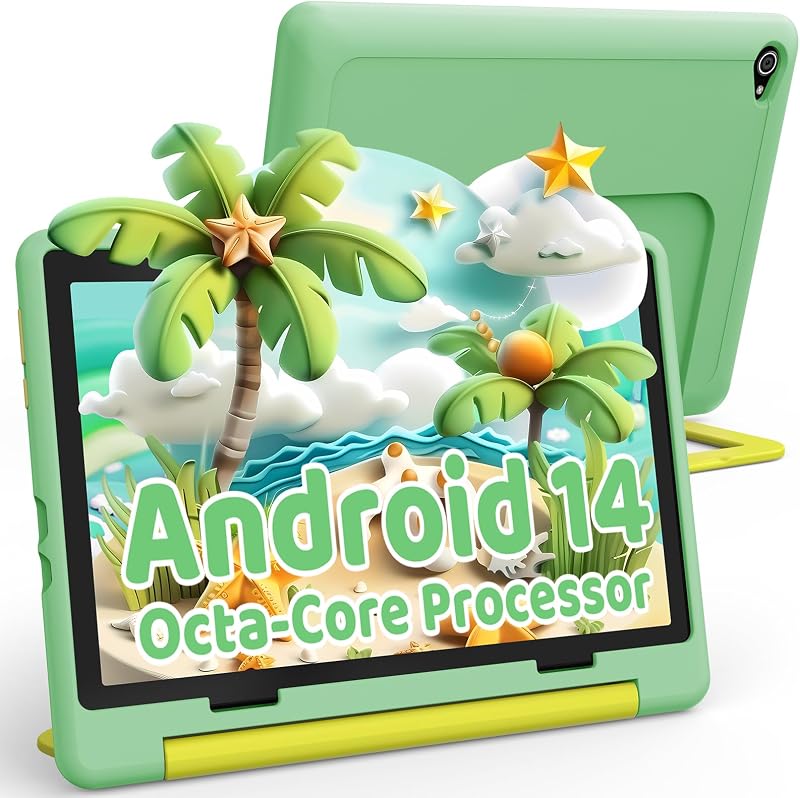 Ainmel Android Kinder Tablet, Tablet für Kinder, 8GB+64GB (128 GB Expand), Kindersteuerung, Software für Kinder vorinstalliert, Dual-Kamera