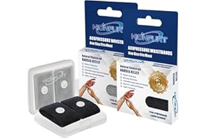 Pulseras Antimareos Hionfurt para Niños y Adultos, Bandas de Acupresión para el mareo por Movimiento en coche, mar y avión, Alivio de las Náuseas Matutinas en Embarazadas - 2 pares Gris, Negro