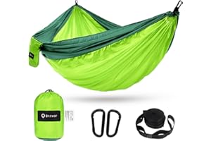 ‎BTRWOR BTRWOR Hängematte - Hängematte Outdoor - Ultraleichte Reise Camping Hängematte - 300kg Tragkraft, Atmungsaktiv, Schnelltrocknendes Fallschirm Nylon - für Trekking,Survival,Garten