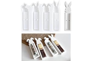 RCYHCY 4 Stück Silikonformen Gießformen Ostern, Osternhase Silikonform Ostern Geldgeschenk, Gipsformen Zum Gießen Osterhase, Pralinenschachtel Gießformen Silikon Ostern für Geldgeschenke