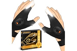 CRANACH Idée Cadeau Homme Gant LED: Cadeau Fête des Pères Original, Cadeau Homme Original Utile Gants avec Lumière LED étanche Cadeau Noël Homme Papa Pere Papy, Gants Lumineux Bricolage Gadget Insolite Utile