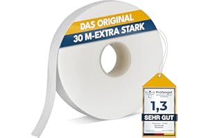 NEUFELD® Saumband zum Aufbügeln 30m (inkl. Anleitung) I Bügelband zum Kürzen für Vorhänge I Bügelkleber für Textilien I Gardinen kürzen ohne Nähen