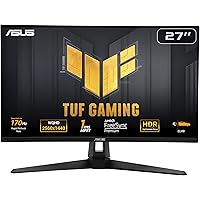 ASUS VG27AQZ Monitor HDR TUF Gaming, 27 Pulgadas, WQHD (2560 x 1440), IPS, 165 Hz, Extreme Low Motion Blur Sync, G-Sync Compa