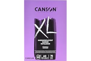 CANSON XL Marker - Bloc 100 feuilles de papier blanc semi-transparent A3 70g/m²