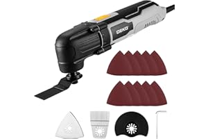 DEKOPRO Oscillating Multi Tools 300W: 3000-22000 RPM Electric Corded Multi Tool, 6-Speed Control, 3° Oscillating Tools Angle, Soft-Grip Oscillating Saw for Wood, Plastic, Metal