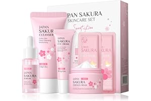 GROVL Skincare Set Skin Care for Teenage Girls Gift Sets Facial Care Kits with Cleanser Serum Eye Serum Essence Serum 2pcs Facial Mask Skin Essentials Travel Kit for All Skin Types (6PCS)