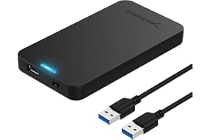 SABRENT 2.5 cala SATA na USB 3.0 Gen 1 SSD/HDD Zewnętrzna obudowa dysku twardego, zewnętrzna obudowa dysku twardego, adapter dysku twardego 7 mm/9,5 mm, [Obsługa SATA I II III UASP] Czarny (EC-UASP)