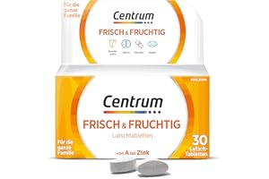 ‎CENTRUM Vitamine - Centrum Frisch & Fruchtig Multivitamin – Leckeres, hochwertiges Nahrungsergänzungsmittel mit Mikronährstoffen – Für die ganze Familie – Vitamine, Mineralstoffe, Spurenelemente – 30 St.