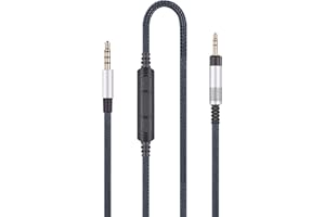 HanSnby - Cavo audio di ricambio compatibile con cuffie Bose QC25, QC35 II, QC35, cavo audio con microfono integrato e controllo remoto del volume