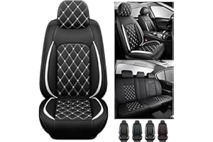 ALKANI Autositzbezüge Set | Sitzbezüge Leder für Opel Corsa A Corsa B Corsa D Corsa E Corsa F | PU Leder Sitzschoner | Universal Leder Seasons Protectors VerschleißFest Kunstleder | Auto-Zubehör Innenraum (