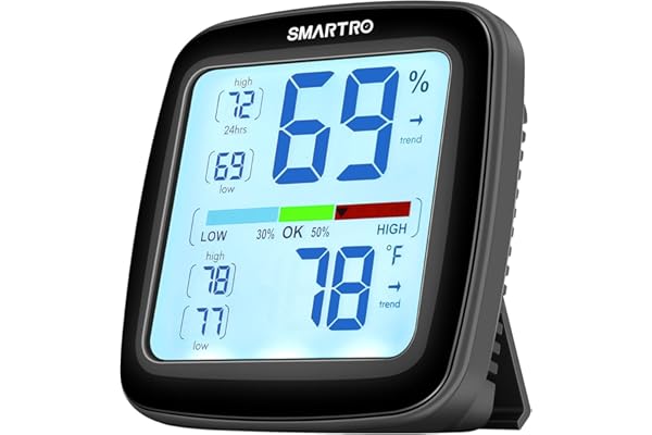 SMARTRO SC42 Hygromètre numérique professionnel pour intérieur avec jauge d'humidité ambiante et calibrage de précision professionnel
