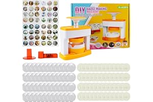 ORTVIAI Badge Making Kit, 55mm Pin Badge Maker, Badges Make Your Own, Badge Machine With 48 Pcs Badges, Pin Maker For Kids