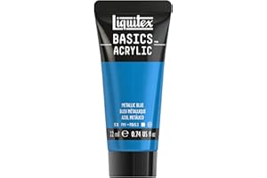 Liquitex Acrílico Basics - Tubo de Pintura Acrílica, Azul Metálico, 22 ml