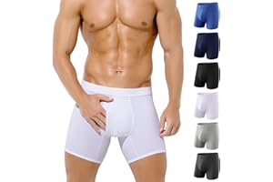 Arjen Kroos Boxers Homme Lot de 6 Coton et Entrejambe Ouvert, Calecon Homme, Confortable et Doux Caleçon