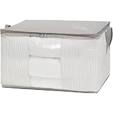 Ocean Home Textile B&uuml;y&uuml;k Boy Pvc Pencereli Gri &Ccedil;izgili Stuff &amp; Things Hur&ccedil; 60 x 43 x 35 cm
