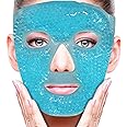 YunQiXin Blue: Face Eye Mask Ice Pack With Foam Earplugs, Reduce Puffiness, Bags Under Eyes, Puffy Dark Circles, Hot/Cold Pack With Soft Plush Backing For Woman Sleeping, Pressure, Headaches