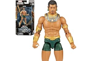 Marvel Hasbro Legends Series, Black Panther: Wakanda Forever, Namor, action figure del MCU da 15 cm, 3 accessori, 1 parte Build-a-Figure, Multi, F3673