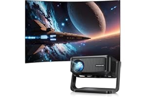ONOAYO Proyector【360° Rotación/Auto Keystone/Enfoque Remoto】 WiFi6 Bluetooth 20000LM Proyector Portatil 1080P HD Función Zoom con Soporte Desmontable Mini Proyector para iOS/Android