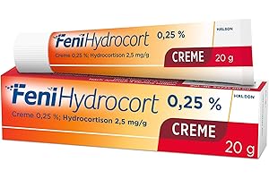 ‎FENIHYDROCORT FeniHydrocort Creme 0,25%, Hydrocortison 2,5 mg/g, 3-fach wirksam bei Hautentzündungen: Lindert Juckreiz, vermindert Schwellungen, reduziert Rötungen, 20 g