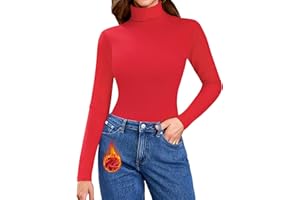 Aottori Maglia Termica Donna a Collo Alto Maglietta Manica Lunga Slim Fit Lupetto Aderente Elasticizzato Dolcevita Caldo Elegante Basic Tops Intimo Autunno Invernale