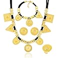 Ethiopian Jewelry Gold Color Rope Sets for African/Ethiopia/Eritrean Women Wedding Jewelry Sets, Metal