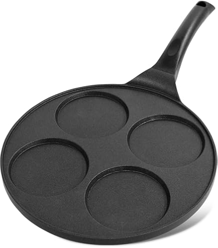 Gebakken ei-pan, pannenkoekenpan - 4 vakjes omelet Pan-Koekenpan