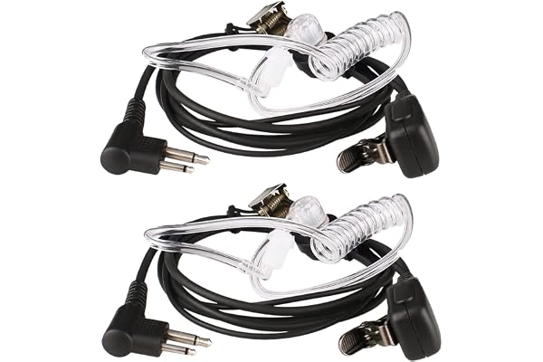 Retevis Oreillette Talkie Walkie 2 Broches Tube Acoustique Casque Écouteur Compatible avec Motorola DP1400 CP040 GP68 GP88 GP300 CT150 Pro1150 HYT TC-500 TC-600 Talkies Walkies(2 pcs)