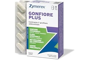 Zymerex GONFIORE PLUS 20 Compresse | Integratore alimentare | Probiotici e prebiotici | Gonfiore addominale | Equilibrio flora intestinale | Senza glutine e lattosio