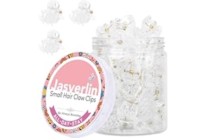 JASVERLIN Pequeñas pinzas para el pelo, accesorios para el pelo fino de plástico Mini pinzas de clip para las mujeres Little Girl Styling, antideslizante fuerte mordaza 50pcs (Transparente)