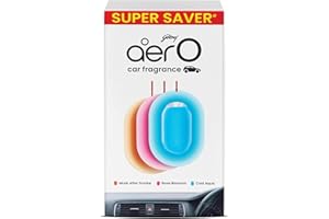Godrej Aer O – Hanging Car Air Freshener – Assorted Pack of 3 (22.5g) | Gel Lasts up to 30 days | Car Accessories