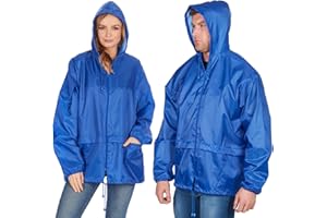 STYLE IT UP Modische Regenjacke, einfarbig, unisex, mit Kapuze, für Erwachsene