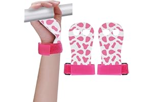 Abeillo Gymnastics Hand Grips for Girls Youth, Athletic Gymnastics Grips Cow Print Gloves Gymnastic Bar Palm Protection Sports Accessories for Workout and Exercise