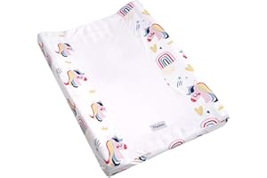 FlyIdeas Lot de 2 Housses de Matelas à Langer Universelles pour Bébé, 50x70 cm - Draps Élastique en Tissue Éponge de Bambou Certifiè Imperméable Épais et Ultra Absorbant