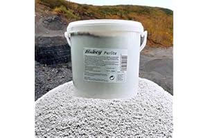 ‎HUBEY Hubey Perlite für Pflanzen - Drainagelage - Sauerstoffspeicher, Feuchtigkeitsspeicher - Bodenverbesserer, staubarm (12 Liter)