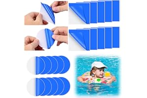 GUDALEA 20 Pièces Rustine Piscine, Kit de Réparation de Patch En PVC, Rustines de Réparation Autocollantes pour Piscine, Utilisé pour Réparer et Sceller Tous Les Lits à Eau Des Piscines, Carré et Rond