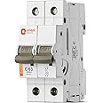Orient Electric DPC 63A Plastic MCB Double Pole C-Curve (White)