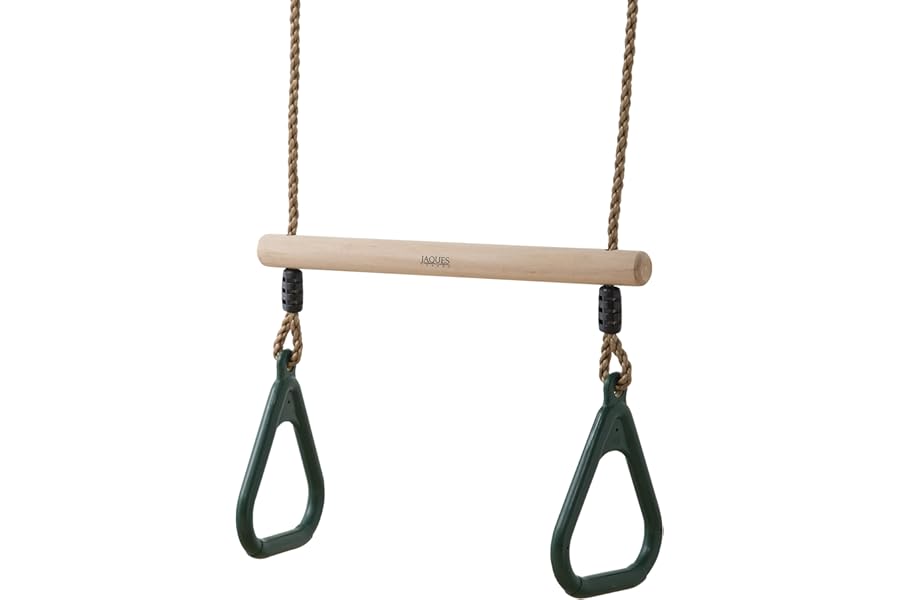 Jaques of London Trapeze Bar | Outdoor Toys for Children | Trapeze Bar with Rings | Perfect Climbing Frame Attachment…