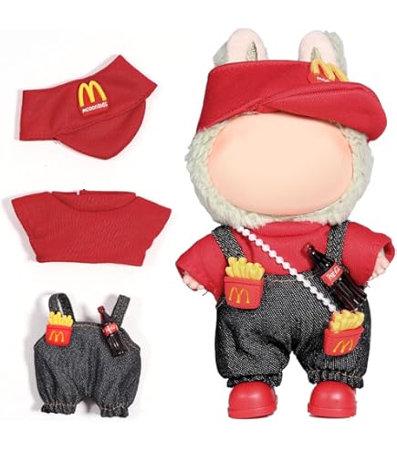 Completo Carino Per Bambole Di Lapupu 17cm - Felpa Con Cappuccio, Maglioncino E Accessori - Vestiti Morbidi Per Peluche, Regalo Per Bambini E Collezionisti