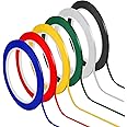Thinp 6 Rolls Whiteboard Tape Grid Marking Tape Multi-Color Board Tape Self Adhesive Graphic Chart Art Tape Carft Tape for School Office Whiteboard Marker Scrapbooks Charts Decor (3mm x 66m)