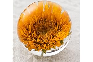 Zhyx Sonnenblume Briefbeschwerer Crystal Wish Ball Der einzigartige Sonnenblumen ist das perfekte Geschenk für Familie, Freunde, Paare und Kinder (8 cm Durchmesser)