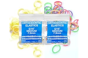 LA MIERE Latex Dual Pack 5/16inch Medium Intraoral Elastic Bands Orthodontic Elastics Dental Rubber Bands, braces, tooth gap MADE IN US (Medium(4.5oz), 5/16'' 7.9mm)